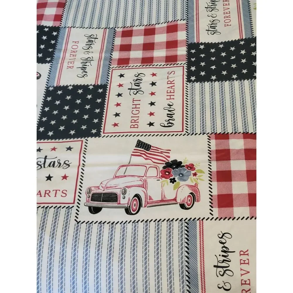 Holiday Tablecloth Bundle 3 Fall Autumn Christmas Patriotic Vinyl Decor 52 x 70